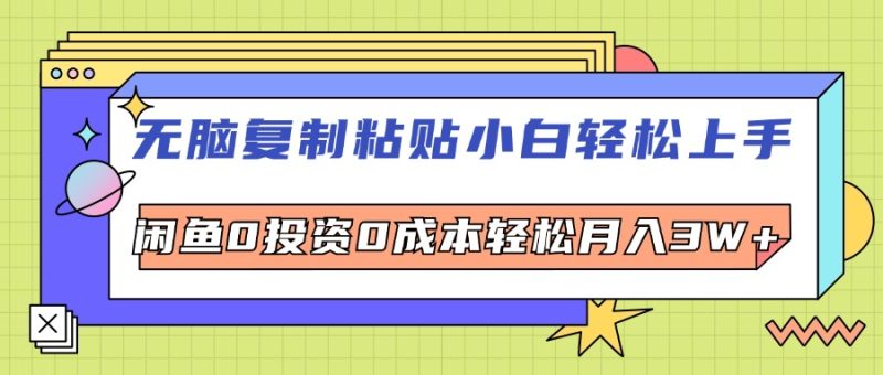 图片[1]-（12432期）无脑复制粘贴，小白轻松上手，电商0投资0成本轻松月入3W+-大松资源网